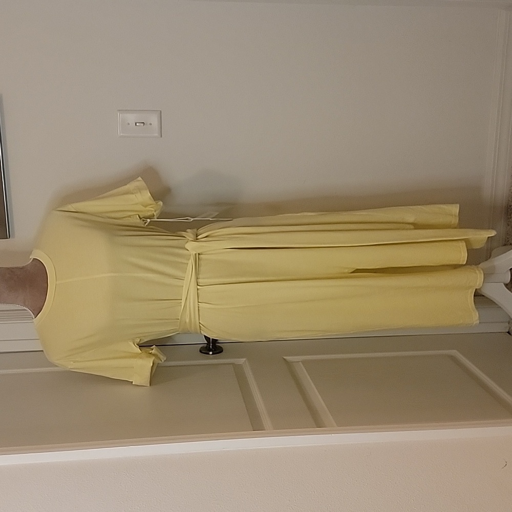 Stateside, Yellow, Size XS, T-Shirt Dress with Tie Belt, NEW with tags.